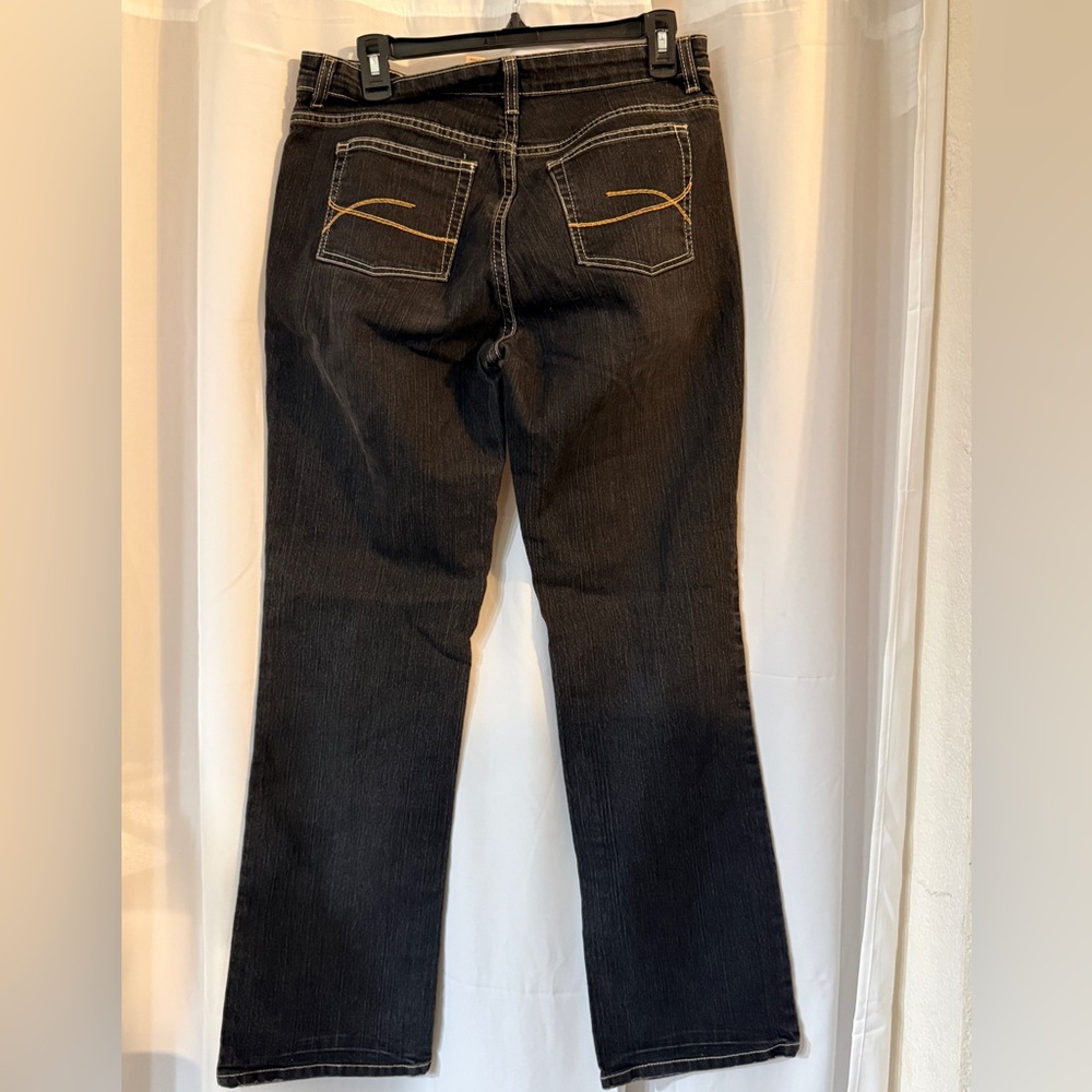 Y2K Canyon River Blues Black Flare Jeans Size 10 Stretch Bootcut - Picture 9 of 13